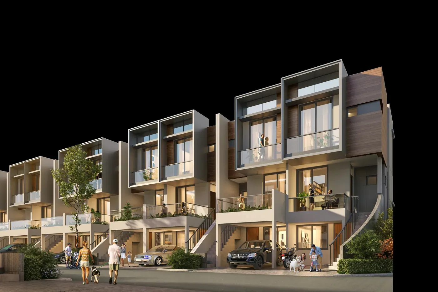 Ilustrasi rumah tiga lantai Harmony Golf, Golf Island